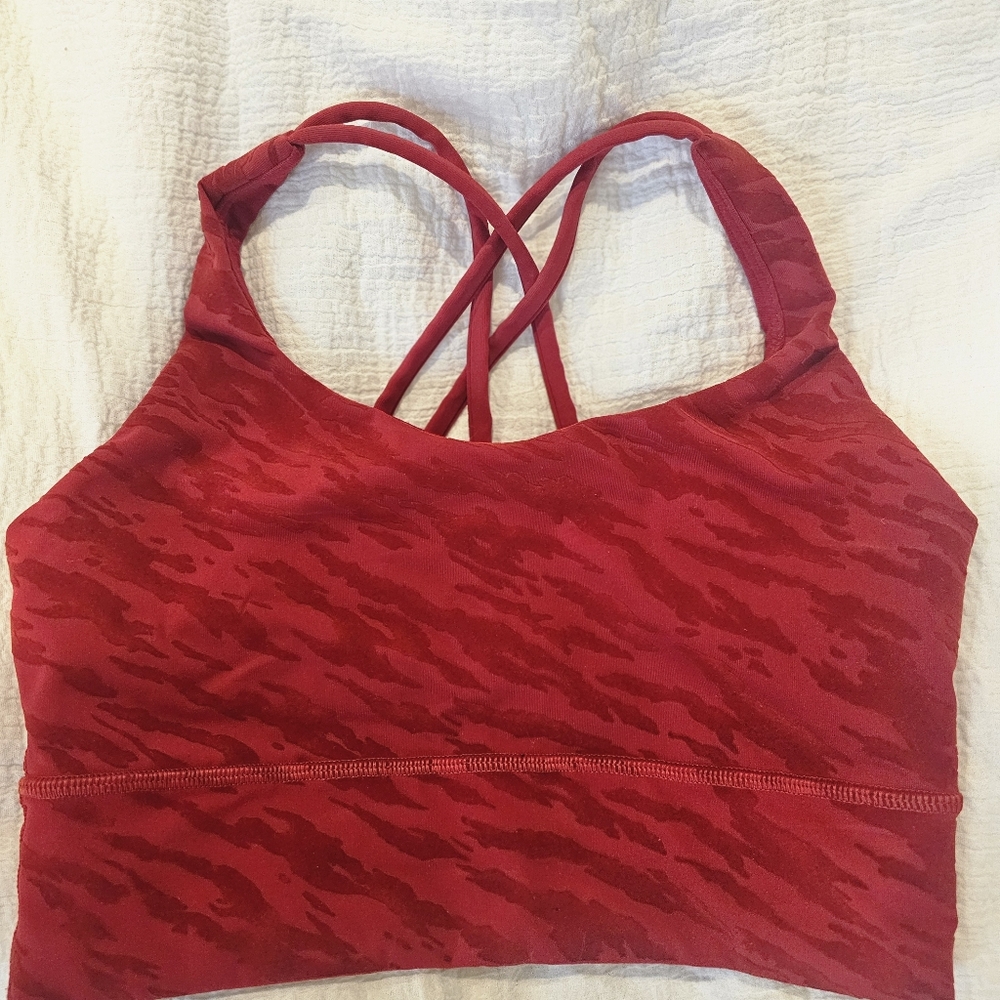 Lululemon Red Strappy Sports Bra